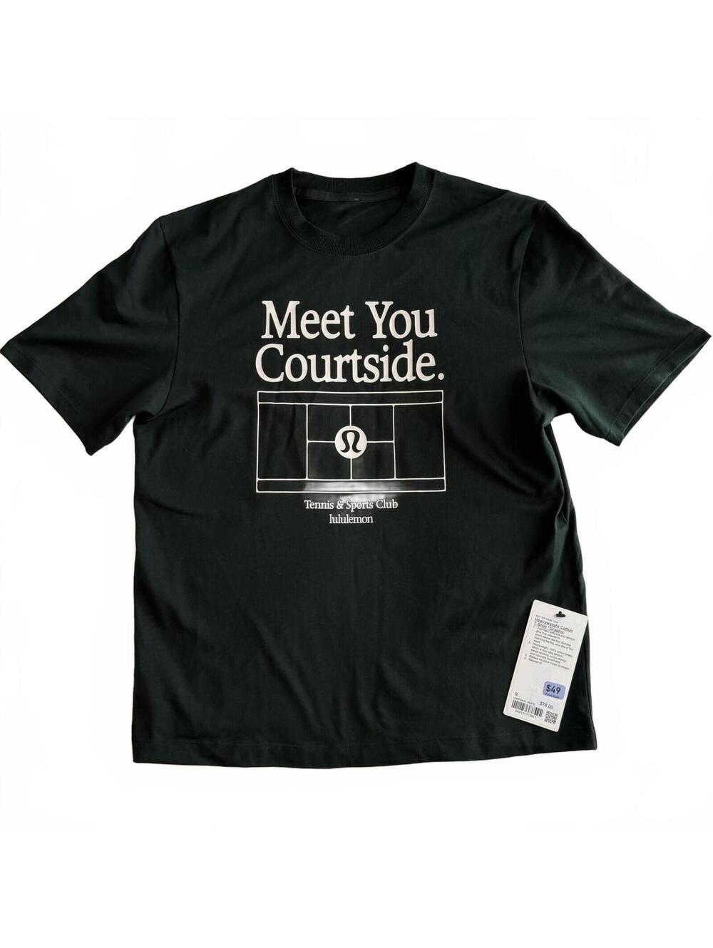 NWT Lululemon Men's Heavyweight Cotton T-Shirt Graphic Rainforest Green Size S - Picture 3 of 5